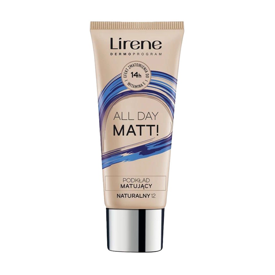Матувальний тональний флюїд для обличчя Lirene Nature Matte Fluid, 12 Naturalny, 30 мл